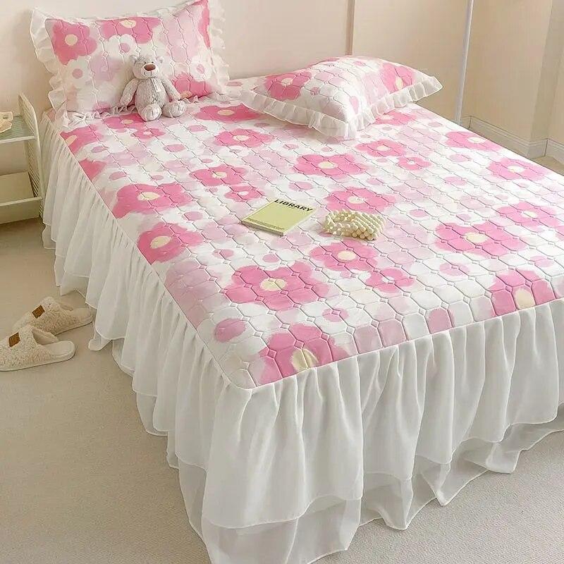 Корейский летний охлаждающий латексный тонкий комплект одеял с кондиционером, простыня с наволочками, роскошный комплект постельного белья размера «queen-king-size»