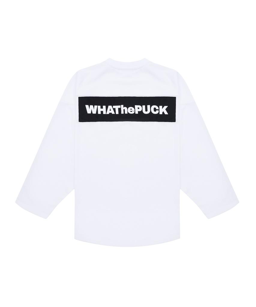 WHATHEPUCK Wtp Маленький Символьный Логотип Хоккейная Майка Белая