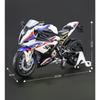 1/9 BMW S1000RR Alloy Racing Motorcycle High Simulation Metal Street Sports Motorcycle Model with Light Collection Children Toy Gift