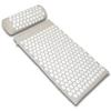 PrimaSole Коврик для акупрессуры AcuPressure Массажный коврик с шипами для акупрессуры с подушкой для шеи Комплект для легкого расслабления дома и включает сумку для хранения (Серый) - - Йога,