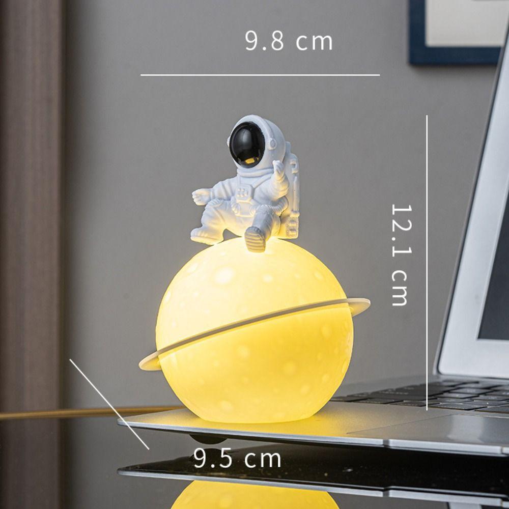 Creative Desktop Luminous Planet Lamp Cartoon Bedside Light Astronaut Moon Night Light  Gifts