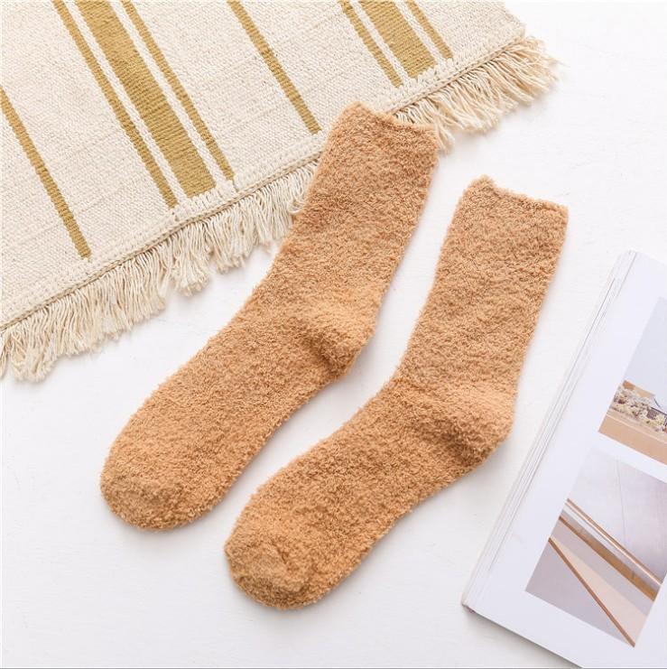 Winter Warm Thicken Fluffy Socks Men Soft Elastic Coral Velvet Towel Sock Unisex Thermal Cozy Floor Sleeping Socken Dropshipping