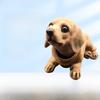 Resin Flocking Dachshund Shaking Head Car Ornament