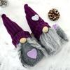 Set of 2 Handmade Plush Christmas Gnome Figurines for Indoor Holiday Decor and Festive Display on Tables or Shelves