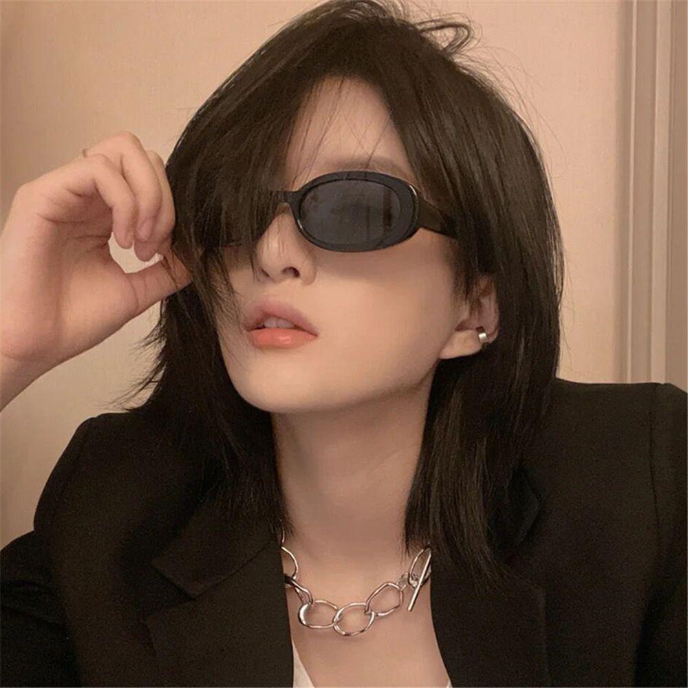 Солнцезащитные очки цвета желе UV400 Streetwear Маленькая оправа Женские солнцезащитные очки Ретро Овальные солнцезащитные очки Очки