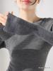 Женский облегающий серый свитер с круглым вырезом на осень/зиму 2025 - Новая текстура