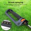 Осциллирующий дождеватель с 19-луночной насадкой, газонный дождеватель с широким охватом, поливной дождеватель для полива газонов на патио и дворе