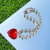 Jewelry Gift Red Heart Necklace Spicy Girl Style Fashion Chokers Punk Women's Necklace  Women