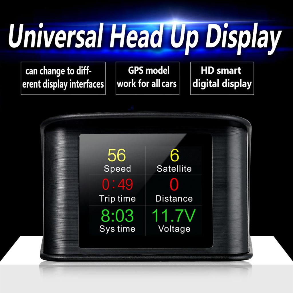 Дисплей Smart HUD, универсальный GPS-дисплей с диагональю 2,2 дюйма и отображением скорости, высоты, напряжения,