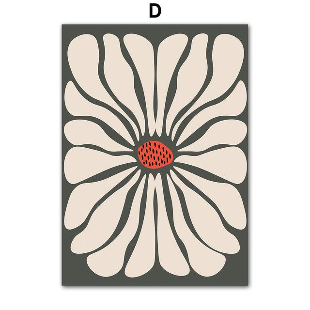 Роза неправильной цветовой гаммы, геометрические фигуры, настенные художественные постеры, принты, скандинавская картина на холсте, абстрактные картины, декор для гостиной