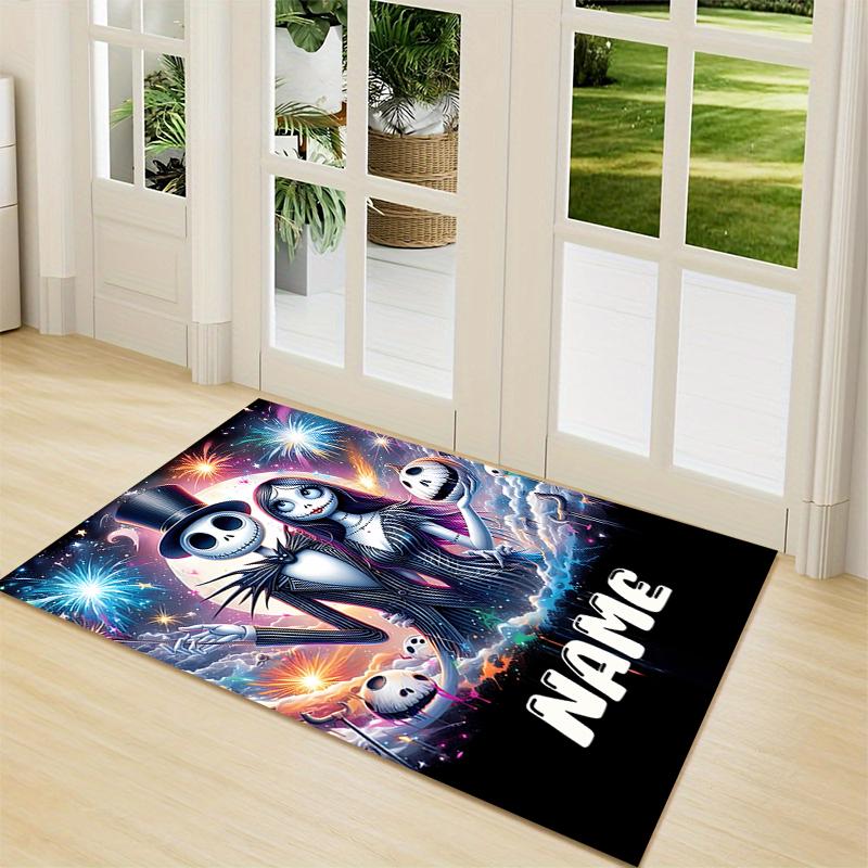 Custom Name Nightmare Before Christmas Art Carpet Rug Customizable Soft Washable Anti-Slip Home Living Room Sofa Mats Personalized Rug. 0909385