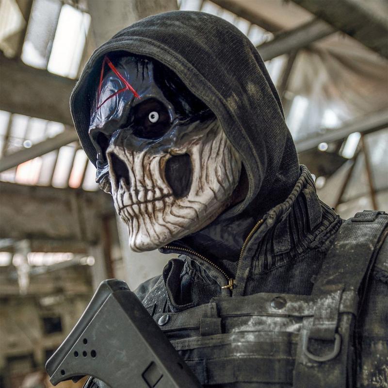 Halloween Scary Skull Head Mask Cosplay Party Horrible Bloody Masks Carnival Adult Horror Costume Head Cover Latex Mask