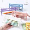 Waterproof Pencil Case PVC Stationery Bag Simple Stationery Storing Bag  Gift