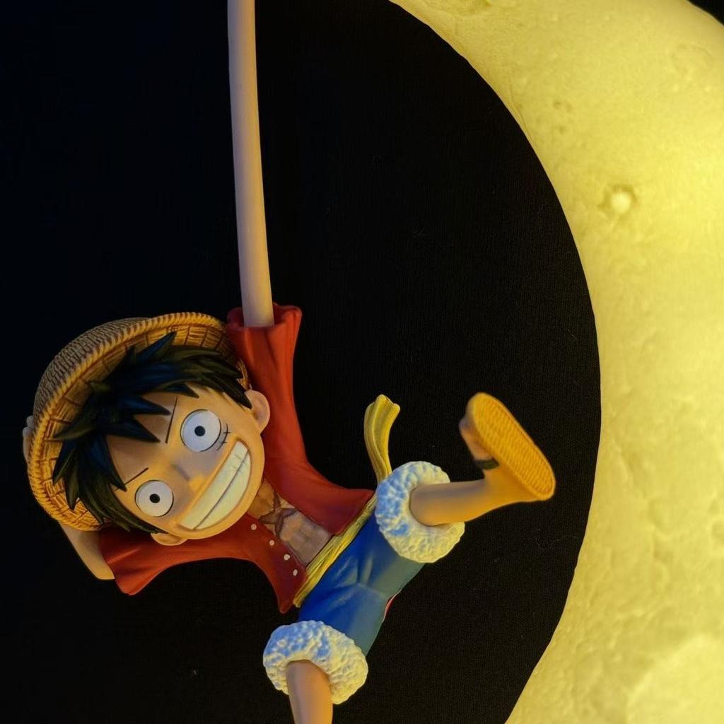 One Piece Луффи Ночник Аниме Периферия Настольное Украшение Лунная Лампа Детские Подарки