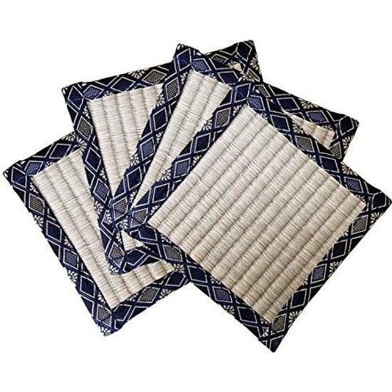 Igusa Zataku Shiki 4-piece set approximately 1616cm6mm Tatami material store produced indentation prevention natural antibacterial ideal floor scratch