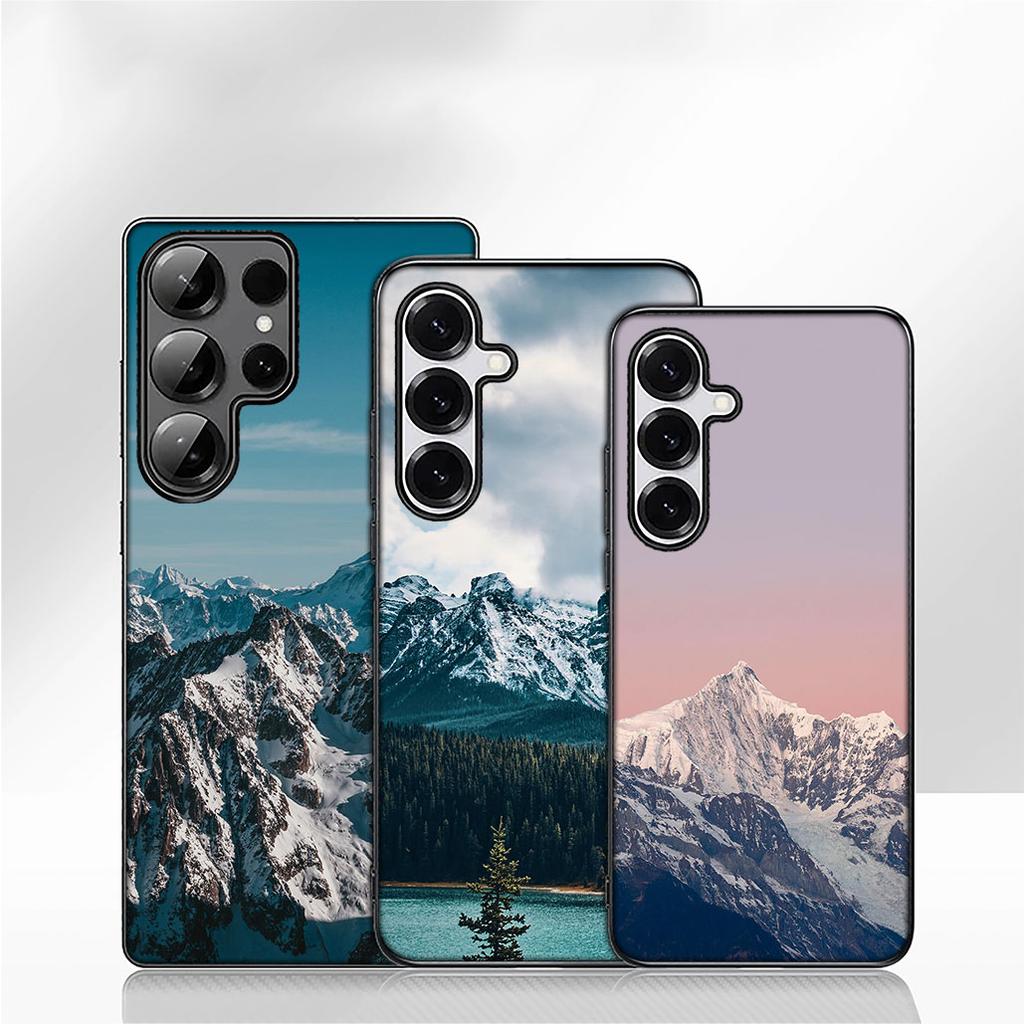 Phone Cover for Samsung Galaxy A55 A54 A25 A36 A17 A26 A35 A33 A34 A14 A37 S8 S9 S20 S21 FE S10 Plus Case Mountain Forest Casing