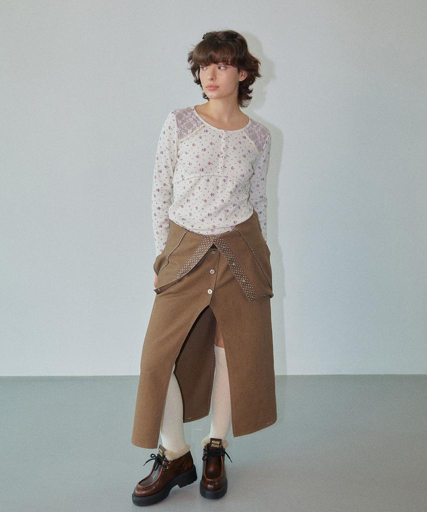 WOVEMENT Pippi Flower Long Top Flower Wbdftp007Fl