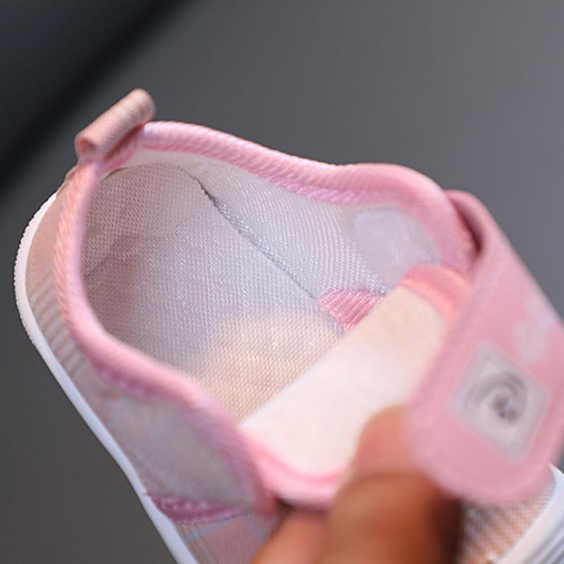 Детская весенне-осенняя прогулочная обувь для отдыха, тканевая обувь с милым кроликом, обувь для громкого звонка для мальчиков и девочек