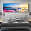 Greek Village Posters Santorini Landscape Painting Canvas Prints Wall Art Pictures for Living Room Sunset Sea Cuadro No Frame