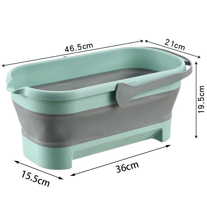 WIKHOSTAR портативное ведро для швабры, складное ведро для кемпинга с ручкой, ведро для рыбалки, компактное складное ведро для умывания