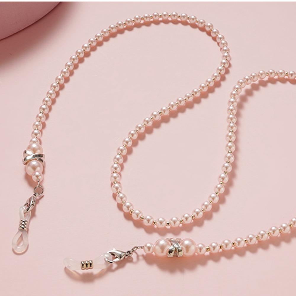 Цепочка для очков против отсоединения Имитация жемчуга Ремешок для очков Новая веревка для очков На открытом воздухе