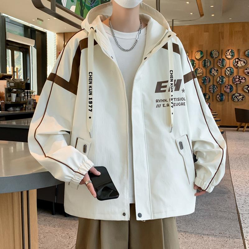 Весенне-осенняя подростковая куртка, модная куртка с капюшоном для учеников младших классов средней школы, универсальная повседневная куртка