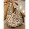 Fashion Retro Floral Tote Bag Large Capacity Commuter Handbag Shoulder Underarm Bag for Women