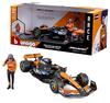 Bburago 2024 Модель 1/24 Масштаб F1 McLaren MCL38 #4 с Фигуркой Ландо Норриса [Версия Японского Гран-при Сузука] (Не каталожный товар)] / Миниатюра гоночного спортивного автомобиля