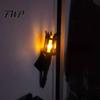 Non-heating Resin Wall Light Medieval Torch Sconce, LED Gothic Castle Decor Lamp, Decorative for Home Bar Realistic Flickering Flame Themed