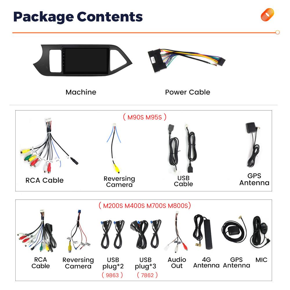 Navifly 7862S 8G+256G Android All-in-one Car Audio For KIA Morning 2 Picanto 2011 - 2016 2017 Navigation GPS Wireless Carplay BT