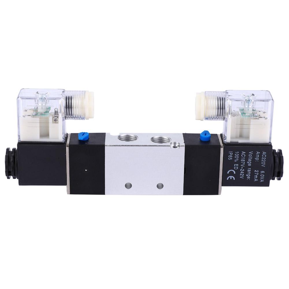 4V220 08 1 4 Вход Выход 1 8 Выпуск Пневматический Электромагнитный Воздушный Клапан 2 Положения 5 Путей(AC220V)