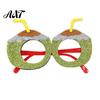 Summer Party Sunglasses Hawaiian Tropical Glasses, Glitter Felt Beach Pool Eyeglasses, Accessories Ocean Luau Style Eyewear for Photo Booth