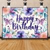 Purple Balloon Butterfly Backdrop Birthday Girls Princess Flower Newborn Babys Shower Party Photography Background Studio Custom