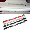 Car Styling 3D ABS Car Emblem Badge Decal Sticker Stickers Back Logo Evolution X For MITSUBISHI Lancer
