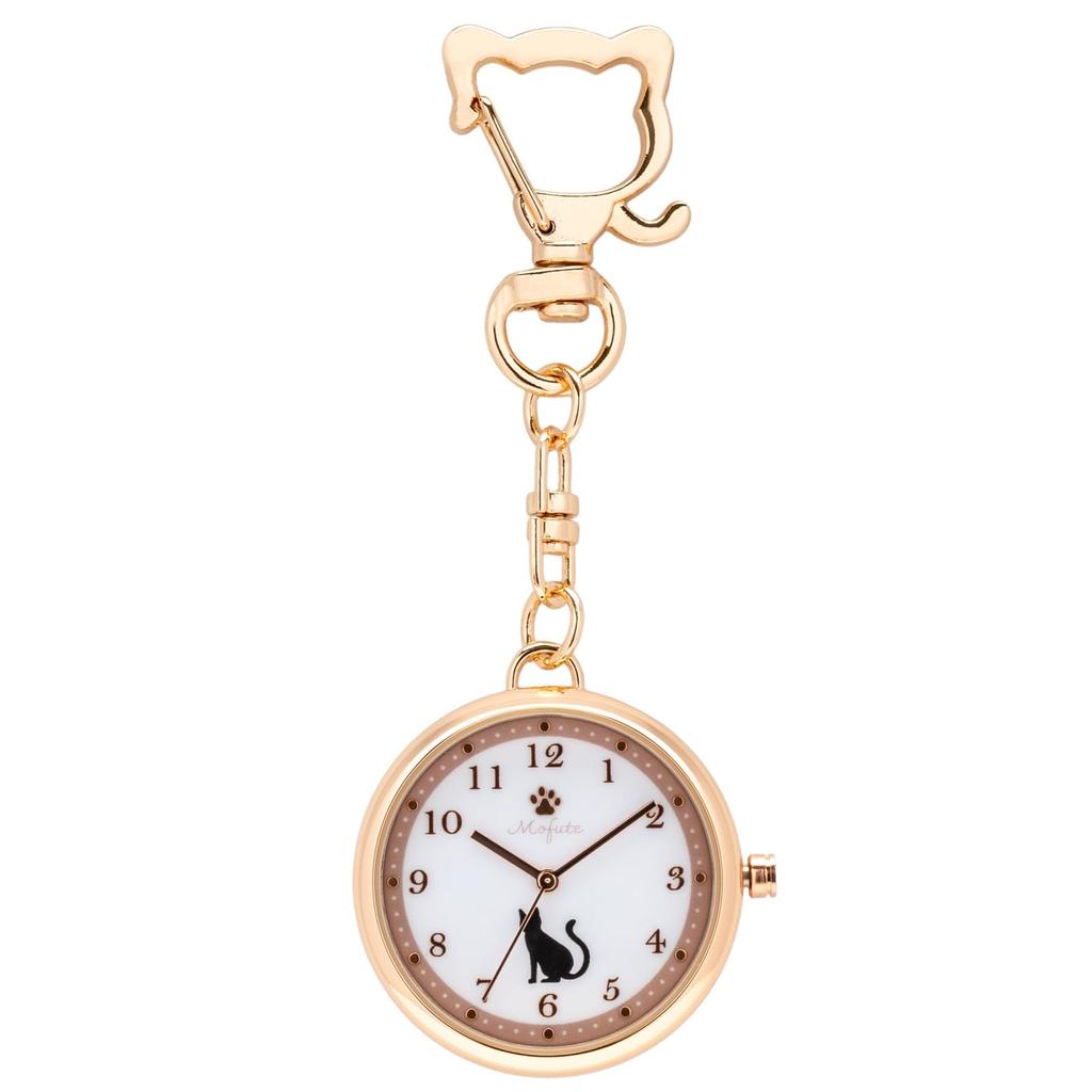 Pocket Watch Keychain Watch Analog Cat Pink Gold Pink Catomi [Fieldwork] Women's JN030-2