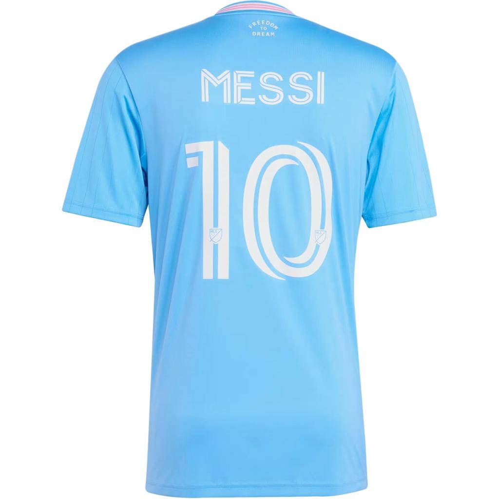 adidas Оригинал Inter Miami CF Третий сезон 25/26 Логотип бренда Облегающий крой Круглый вырез Влагоотводящий Короткий рукав Футбольная футболка Мужская футболка KA7504