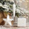 Christmas Tree Ornaments White Foam Stars Pentagram Icicle Gift Box Pendant Tree Hanging Decorations Shiny Festival Decors