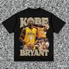 Летняя мужская футболка с круглым вырезом и принтом «Kobe Basketball», крутая уличная, 100% хлопок, спортивная, для улицы, дышащая, с коротким рукавом