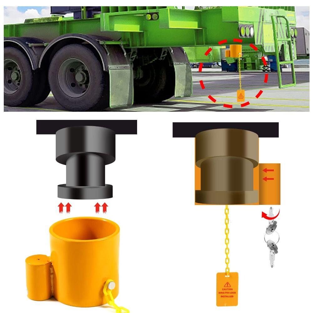 Anti Theft Gooseneck Coupler Lock Heavy Duty Coupling Lock King Pins Locks Container Trailer