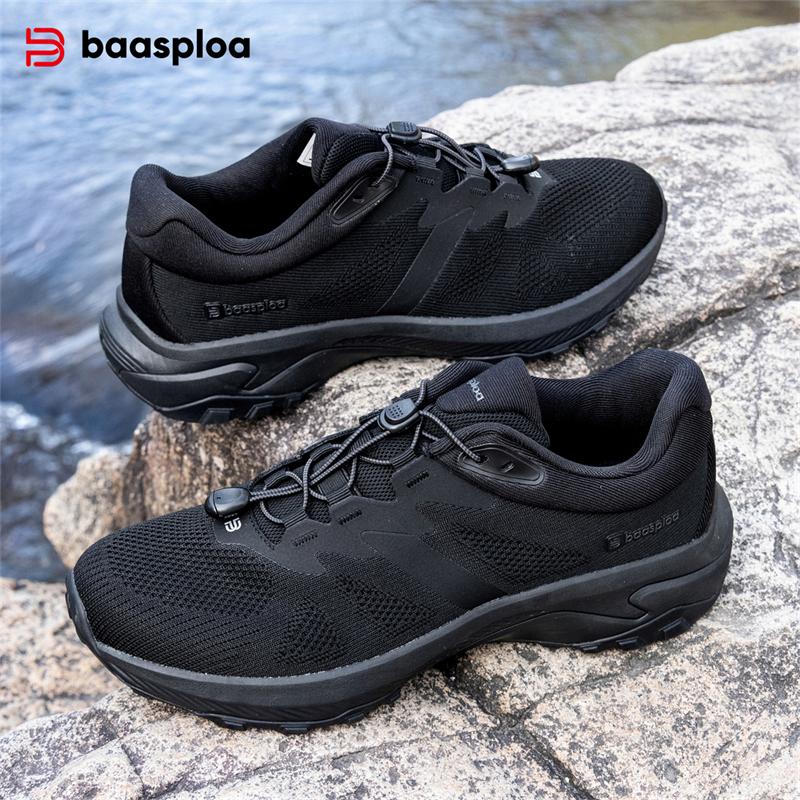 BAASPLOA Мужская обувь для активного отдыха с сетчатой поверхностью, дышащая, для активного отдыха, для пешего туризма, износостойкая мужская обувь, модная брендовая мужская обувь для пешего туризма