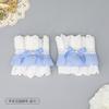 Handmade Lolita Hair Accessory Set With Ribbon Bow Lace Headband Wrist Cuff Cosplay Anime Convention