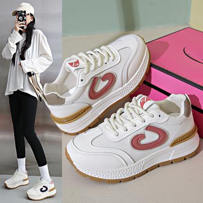 Кроссовки женские весна и осень новые белые туфли толстая подошва дышащая мода универсальная обувь для папы повседневная Cortez