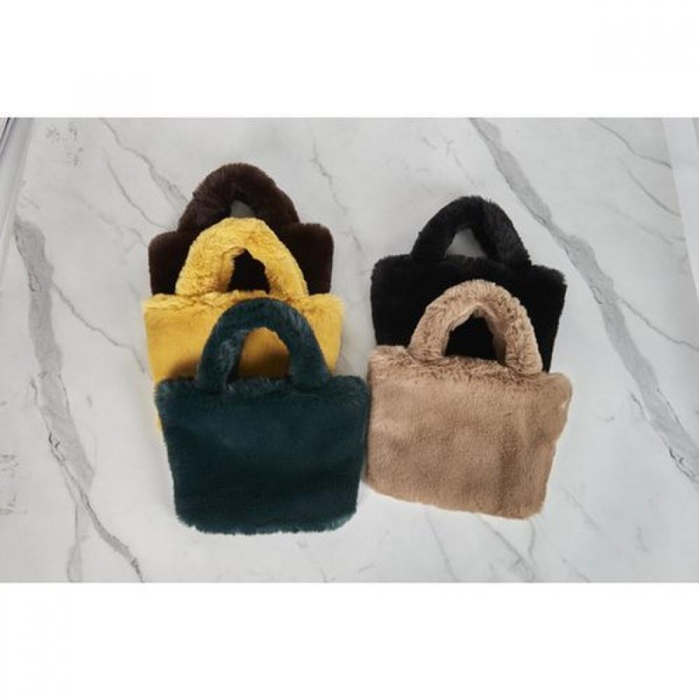 Lala Fogni Fur Tote Crossbody Bag Lemon Maiab0029