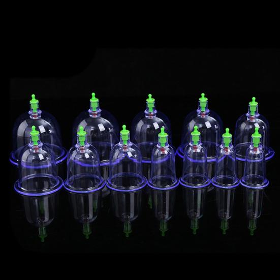 12 шт. пластиковые утолщающиеся вакуумные присоски, чашки для облегчения боли, массажные банки для тела