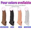 Erotic Sexy 4 Colors Realistic Penis Sleeve Extender Cock Sleeve Dick Enlargement Delay Ejaculation Reusable Condom Men Sex Toys
