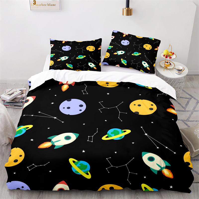 Sun And Moon Duvet Cover King Microfiber Astrology Bedding Collection Twelve Constellations Zodiac Comforter Cover For Boys Girls