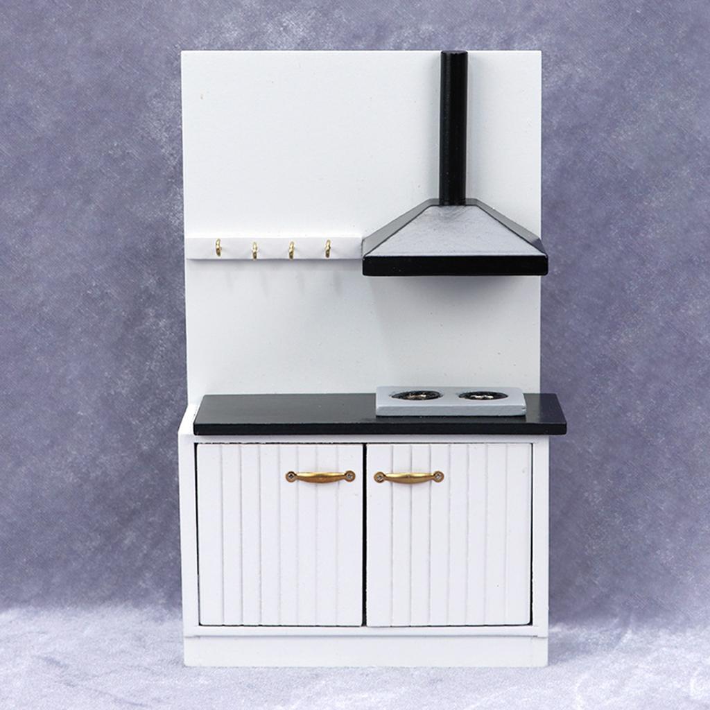 1/12 Scale Dollhouse Miniature Kitchen Furniture Pretend Play for Kids Doll House Furniture Model for Dollhouse