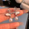 Hollow Out Butterfly Pearl Ear Stud Earrings