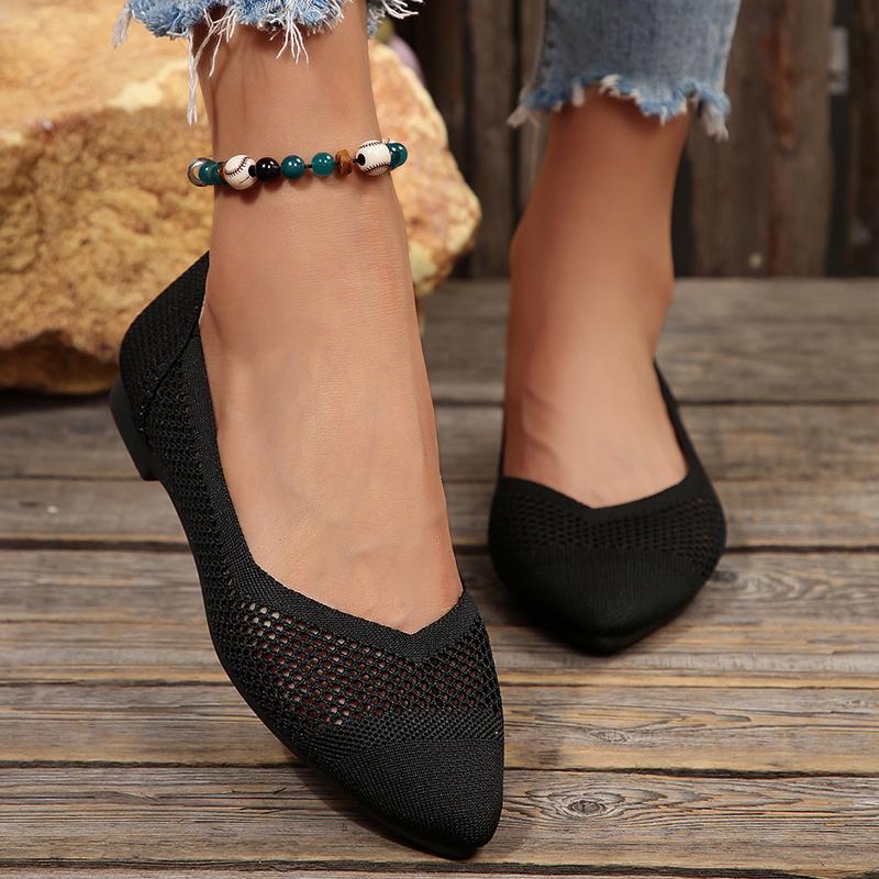 Легкие туфли на плоской подошве, женские трикотажные сетчатые дышащие летние туфли для женщин, разноцветные, с мягкой подошвой, повседневные рабочие туфли больших размеров