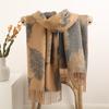 2024 Autumn And Winter New Thickened And Extended Cashmere Scarf Versatile Women'S Warm Neck Protection Scarf Double Sided Scarf Shawl
